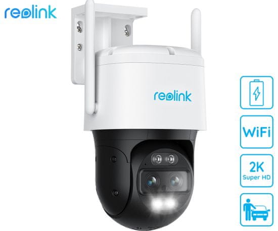 Reolink TrackMix WiFi Battery IP kamera, 2K, WiFi, nočno snemanje, LED