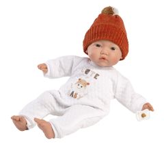 Llorens 63304 LITTLE BABY - realistična lutka dojenčka z mehkim telesom iz blaga - 32 cm
