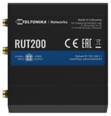 Teltonika RUT200 industrijski usmerjevalnik LTE z rezervnim Ethernetom, 2x Eth, LTE Cat4/3G/2G, Wi-Fi