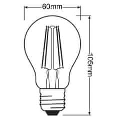 LEDVANCE Zatemnitvena LED žarnica E27 A60 5,8W = 60W 806lm 4000K Nevtralno bela 300° CRI90 Filament Superior