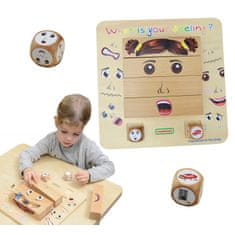 Masterkidz Učenje čustev Montessori lesena igra