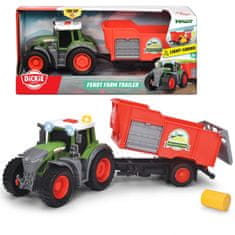 Dickie DICKIE Kmetija Fendt traktor s prikolico 26cm Bala sena