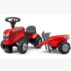 Falk Traktor Baby Massey Ferguson Red s prikolico + accc. Od 1 leta