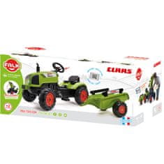 Falk Traktor na pedala Claas Green Pedal Horn s prikolico, od 2 let.