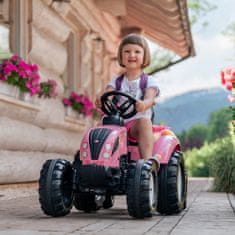 Falk Traktor na pedala Pink Country Star s prikolico od 3 let