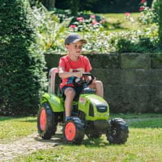 Falk Zeleni traktor Claas na pedala z rogom, od 3 leta