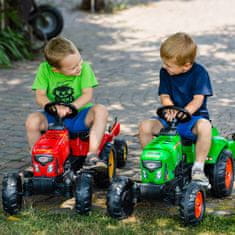 Falk Pedalni traktor rdeče barve, polnilnik, odpre se pokrov motorja, Od 2 let