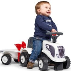 Falk Traktor Baby Valtra White s prikolico + dodatki od 1 leta starosti