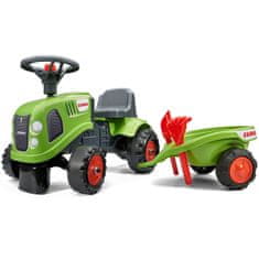 Falk Traktor Baby Claas Green s prikolico + dodatki od 1. leta starosti