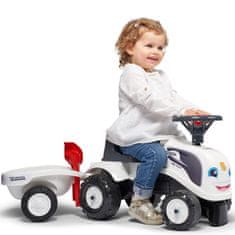 Falk Traktor Baby Valtra White s prikolico + dodatki od 1 leta starosti