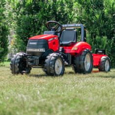 Falk Traktor na pedala, rdeč s prikolico, od 3 let