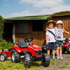 Falk Massey Ferguson Rdeči Traktor na pedala s prikolico, od 3 leta