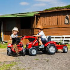 Falk Massey Ferguson Rdeči Traktor na pedala s prikolico, od 3 leta