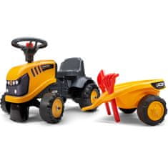 Falk Traktor na pedala JCB Orange s prikolico od 1 leta