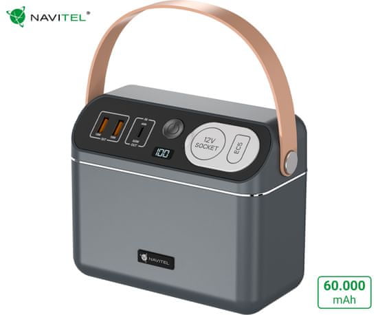 Navitel NS150 polnilna postaja, 60.000mAh, 150W, zagonska baterija, prenosna, pretvornik