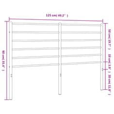 Vidaxl Kovinsko posteljno vzglavje črno 120 cm