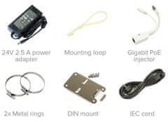 Mikrotik RouterBoard RB960PGS-PB PowerBox Pro 5xGLAN (4x PoE-OUT), zunanji, nap. adapter, ROS L4, montažni set