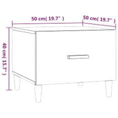 Vidaxl Klubska mizica sonoma hrast 50x50x40 cm konstruiran les