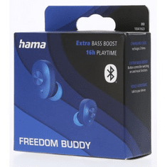 Hama Slušalke Bluetooth Freedom Buddy, slušalke, polnilno ohišje, modre