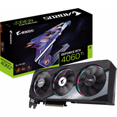 Gigabyte Aorus GeForce RTX 4060 Ti Elite 8G grafična kartica, 8 GB GDDR6 (GV-N406TAORUS E-8GD)