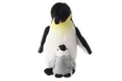 Plišasti pingvin z mladičem 27 cm