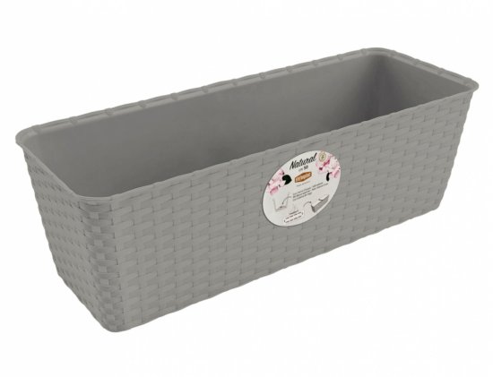 eoshop Škatla NARAVNO samozalivalna plastika 40x16x13cm