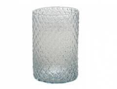 eoshop DIAMANTNA vaza CILINDER, ročna izdelava proizvodnja stekla d10x15cm