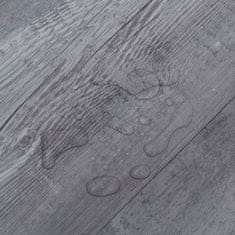 Vidaxl PVC talne plošče 5,02 m² 2 mm samolepilne mat siva barva lesa