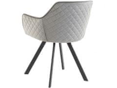 Danish Style Jedilni stol Nimba, žamet, črna / siva