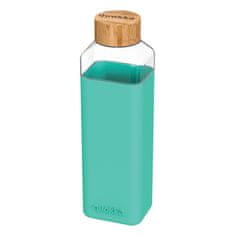 QUOKKA Storm, Steklena steklenica s silikonsko površino Teal, 700ml, 40024