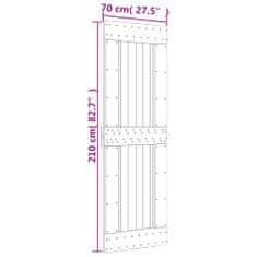 Vidaxl Vrata NARVIK 70x120 cm trdna borovina