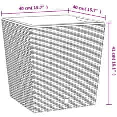 Vidaxl Korito z odstranljivo notranjostjo belo 37 / 64 L PP ratan