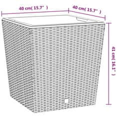 Vidaxl Korito z odstranljivo notranjostjo rjavo 37 / 64 L PP ratan