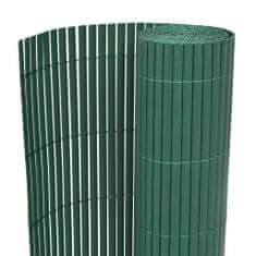 Vidaxl Dvostranska vrtna ograja PVC 90x500 cm zelena