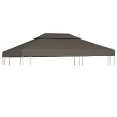 Vidaxl Streha za paviljon 2-delna 310 g/m² 4x3 m taupe