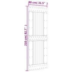 Vidaxl Vrata NARVIK 80x210 cm trdna borovina