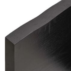 Vidaxl Stenska polica temno siva 60x60x4 cm obdelana trdna hrastovina