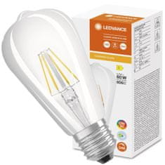 LEDVANCE Zatemnitvena LED žarnica E27 ST64 5,8W = 60W 806lm 4000K Nevtralno bela 300° CRI90 Filament Superior