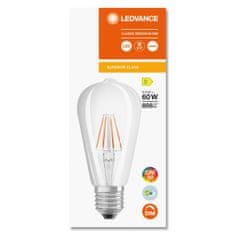 LEDVANCE Zatemnitvena LED žarnica E27 ST64 5,8W = 60W 806lm 4000K Nevtralno bela 300° CRI90 Filament Superior