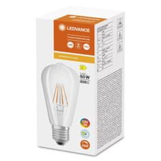 LEDVANCE Zatemnitvena LED žarnica E27 ST64 5,8W = 60W 806lm 4000K Nevtralno bela 300° CRI90 Filament Superior