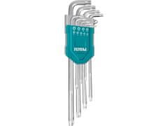 Total TORX L-ključi Skupaj THT106392 TORX L-ključi podaljšani, komplet 9 kosov, 10-50 mm, CrV