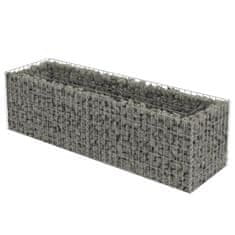 Vidaxl Visoka greda gabion pocinkano jeklo 180x50x50 cm