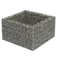 Vidaxl Visoka greda gabion pocinkano jeklo 90x90x50 cm