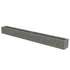 Vidaxl Visoka greda gabion pocinkano jeklo 540x50x50 cm