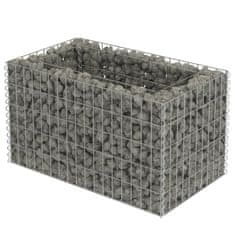 Vidaxl Visoka greda gabion pocinkano jeklo 90x50x50 cm