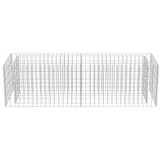 Vidaxl Visoka greda gabion pocinkano jeklo 180x50x50 cm