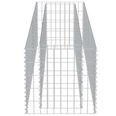 Vidaxl Visoka greda gabion pocinkano jeklo 180x50x50 cm