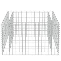 Vidaxl Visoka greda gabion pocinkano jeklo 90x90x50 cm