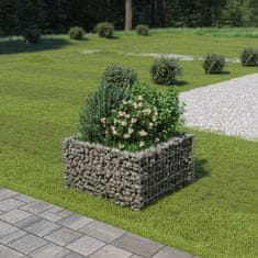 Vidaxl Visoka greda gabion pocinkano jeklo 90x90x50 cm