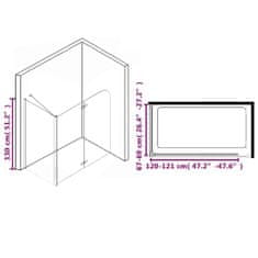 Vidaxl Tuš kabina zložljiva ESG 120x68x130 cm